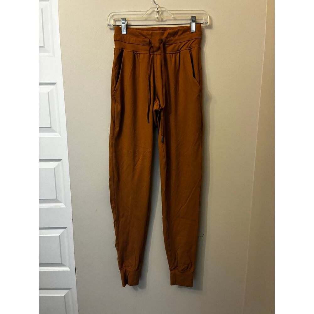 Rust Drawstring Jogger Pants - Women